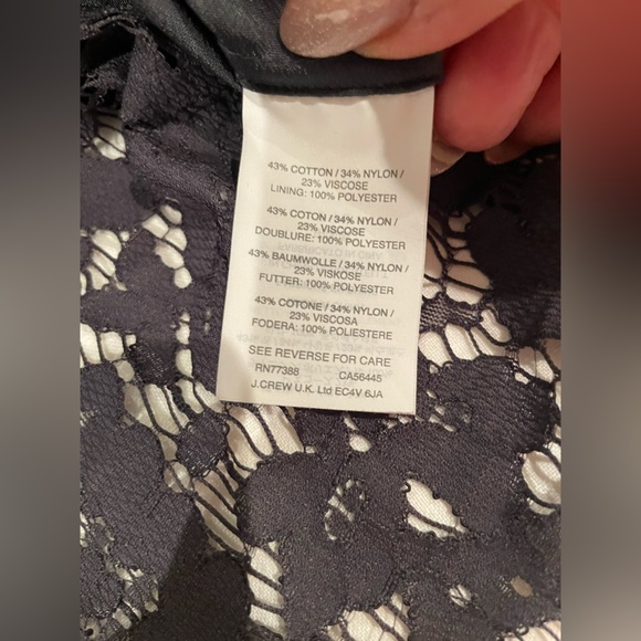 Jcrew camisol black lace racer back. Size 2 - Picture 4 of 4